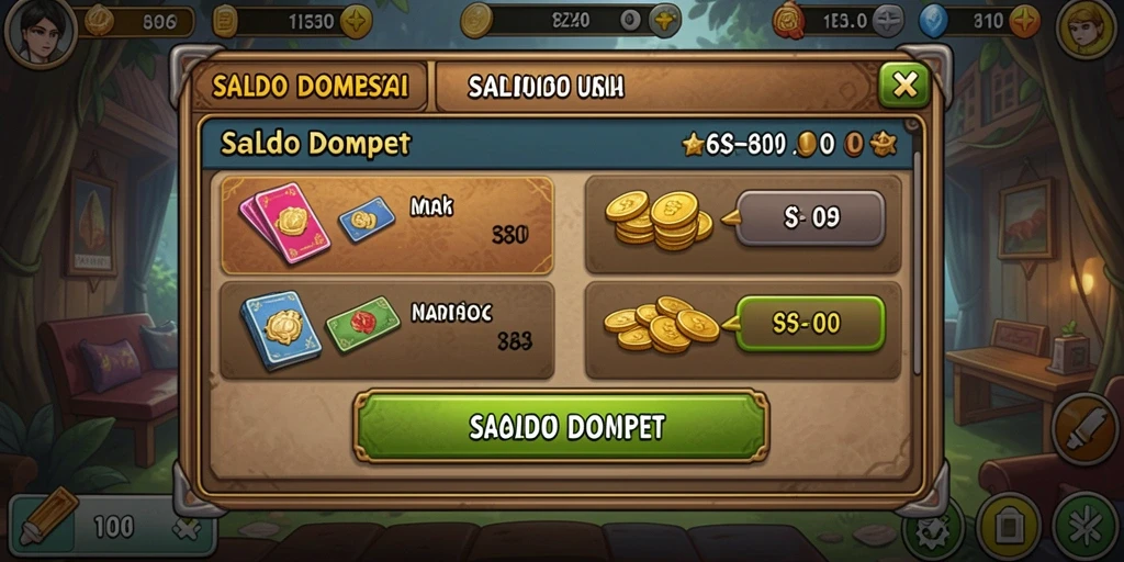 Screenshot menampilkan tampilan antarmuka dengan berbagai pilihan level.
